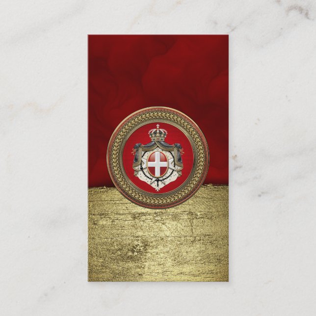 [100] Order of Malta - SMOM Coat of Arms Business Card (Front)