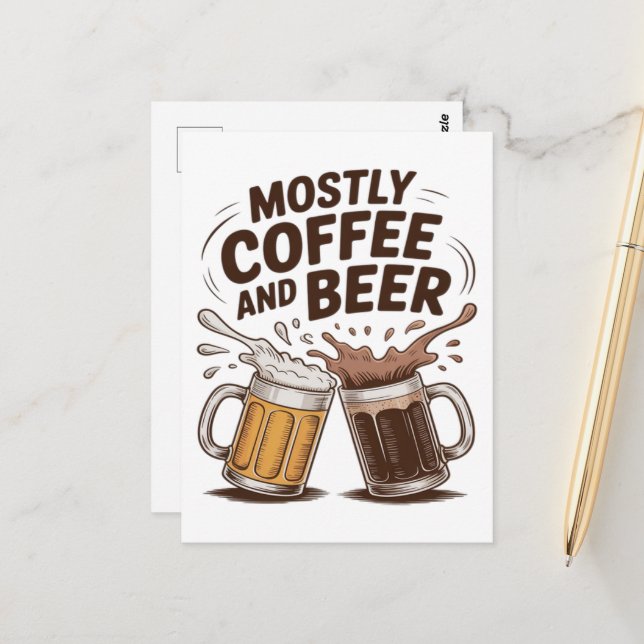 100% Organic Dad Postcard (Front/Back In Situ)