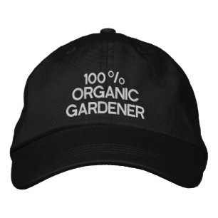 100% Organic Gardener Embroidered Hat