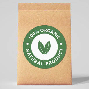 100% Organic, Natural Product Sticker