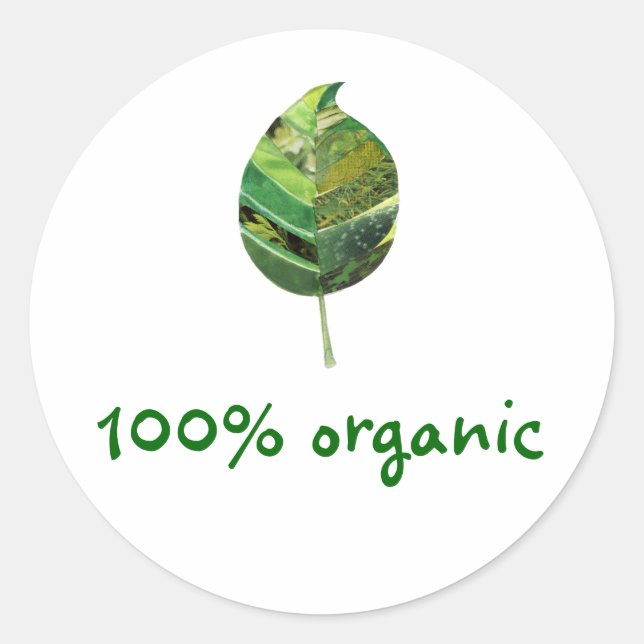 100% Organic Sticker (Front)