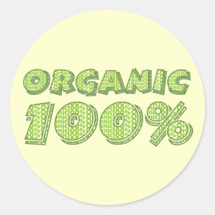 100% Organic Stickers