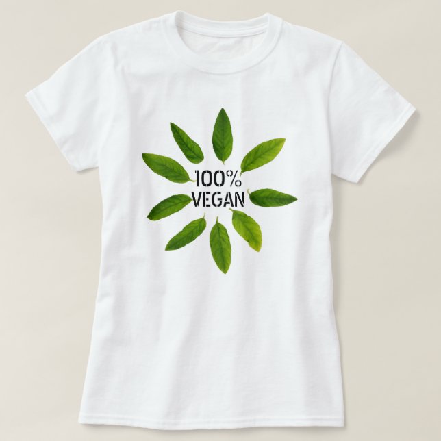 '100% Organic' Vegan Women's Basic T-shirt (Design Front)