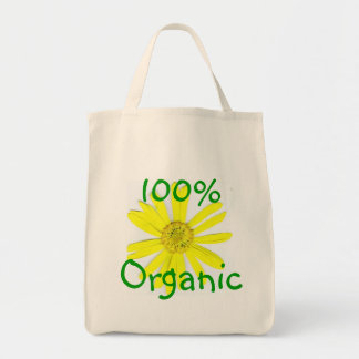 100% ORGANIC YELLOW DAISEY TOTE