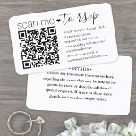 100 Pack QR Code RSVP & Details Wedding Enclosure Business Card<br><div class="desc">Simplify RSVP responses and provide any important details with chic modern QR Code enclosure cards. All text is simple to customise, including wording that reads "scan me to rsvp". To make your own QR code using the generator, simply type the website URL into the template. By scanning the card with...</div>