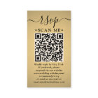 100 Pack QR RSVP Wedding Faux Gold Enclosure
