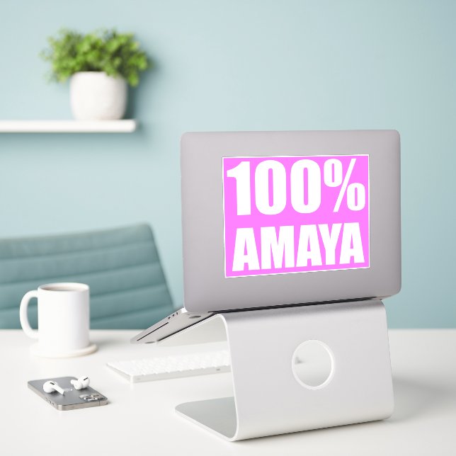 100 percent Amaya name (Laptop On Desk)