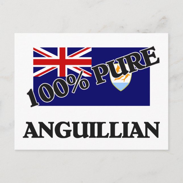 100 Percent ANGUILLIAN Postcard (Front)
