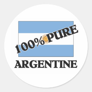 100 Percent ARGENTINE Classic Round Sticker