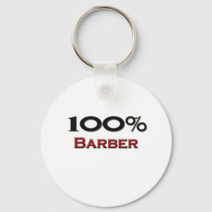 100 Percent Barber Key Ring
