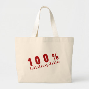 100 Percent Bibliophile Book Tote Bag