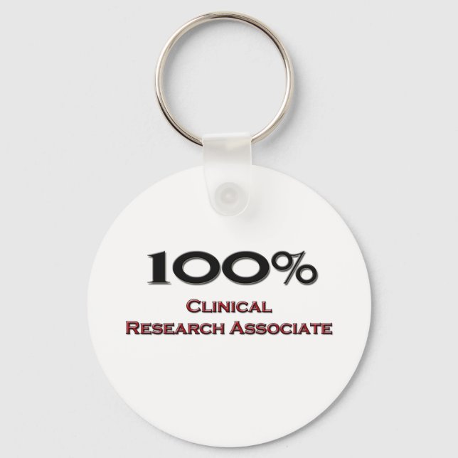 100 Percent Clinical Research Associate Key Ring (Front)