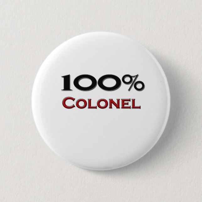 100 Percent Colonel 6 Cm Round Badge (Front)