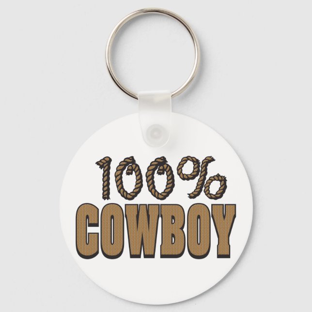 100 Percent Cowboy Key Ring (Front)