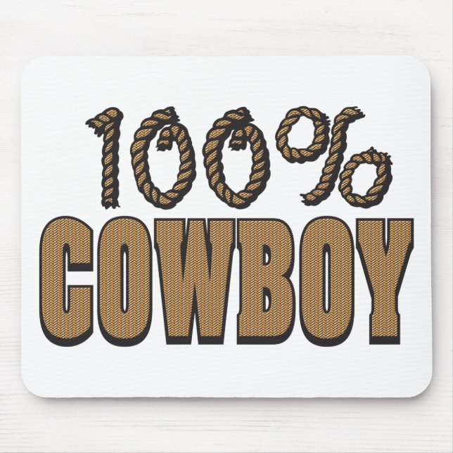 100 Percent Cowboy Mouse Mat (Front)
