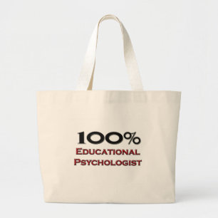 100 Percent Educational Psychologist Large Tote Bag