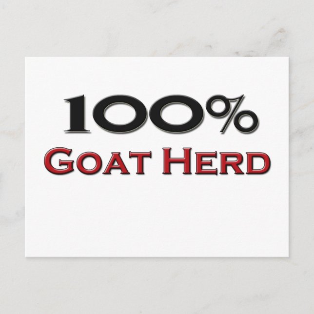 100 Percent Goat Herd Postcard (Front)