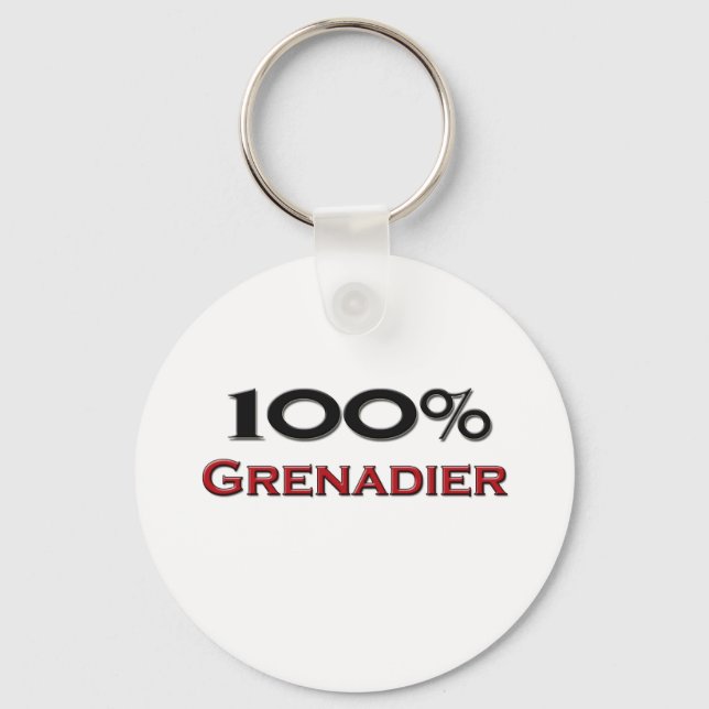 100 Percent Grenadier Key Ring (Front)