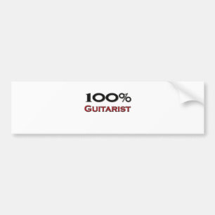 100 Percent Guitarist Bumper Sticker