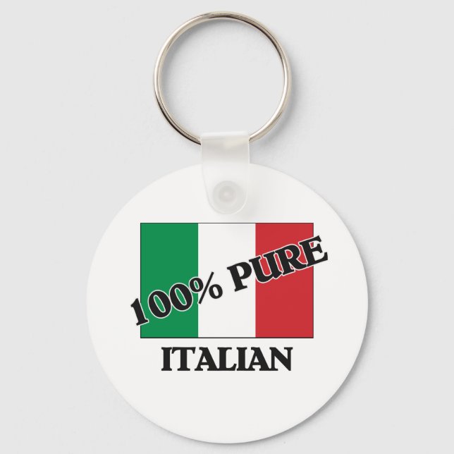 100 Percent ITALIAN Key Ring (Front)