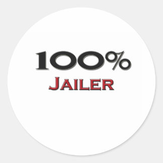 100 Percent Jailer Classic Round Sticker