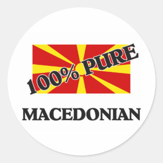 100 Percent MACEDONIAN Classic Round Sticker