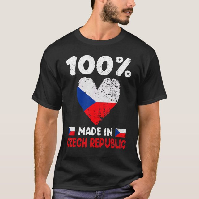 100 Percent Made In Czech Republic Czech Boys Girl T-Shirt (Front)