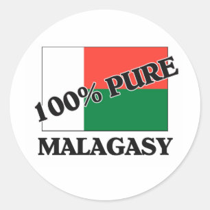100 Percent MALAGASY Classic Round Sticker