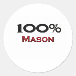 100 Percent Mason Classic Round Sticker