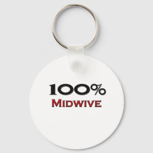 100 Percent Midwive Key Ring