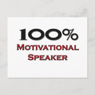 100 Percent Motivational Speaker Postcard