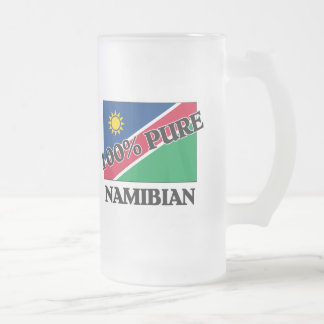 100 Percent NAMIBIAN Frosted Glass Beer Mug