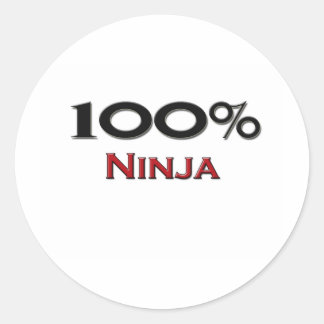 100 Percent Ninja Classic Round Sticker