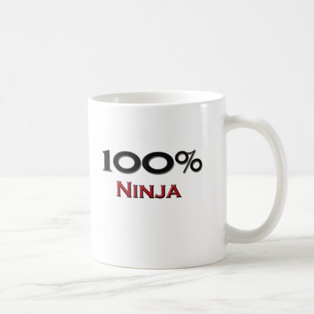 100 Percent Ninja Coffee Mug (Right)