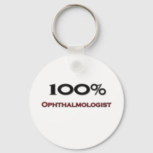 100 Percent Ophthalmologist Key Ring