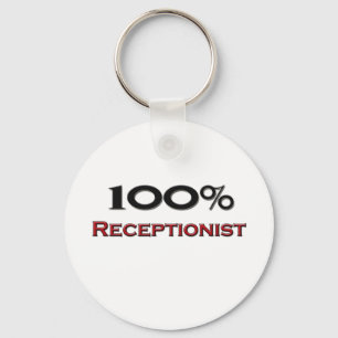 100 Percent Receptionist Key Ring