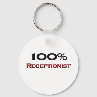 100 Percent Receptionist Key Ring