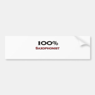 100 Percent Saxophonist Bumper Sticker