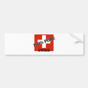 100 Percent SWISS Bumper Sticker