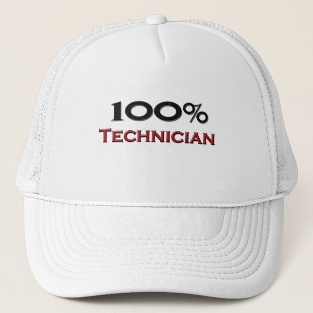 100 Percent Technician Trucker Hat (Front)