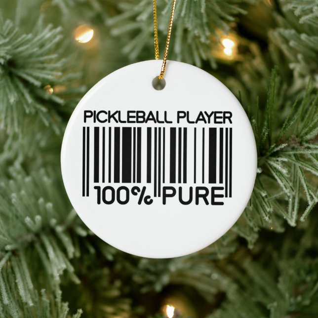 100% pickleball player custom text ceramic tree decoration (Tree)