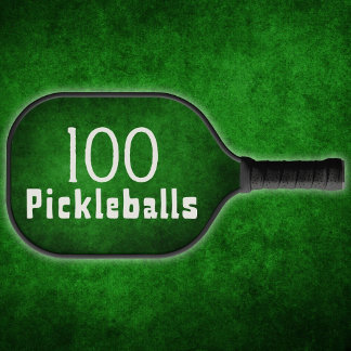 100 Pickleballs Signature Piece in Dark Green Pickleball Paddle
