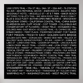 100 Places  - 12 x 12" Poster