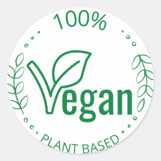 100% Plant based Vegan sticker