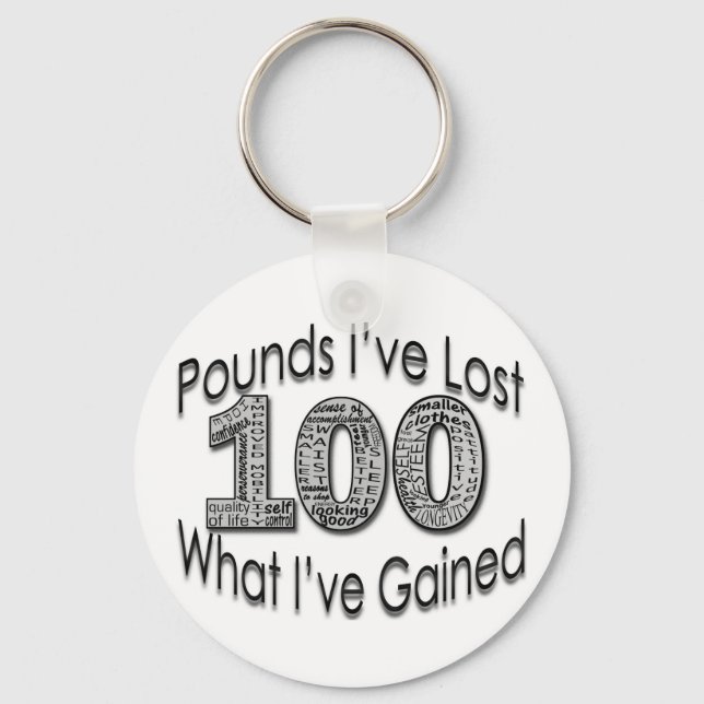 100 Pounds Lost Keychain (Front)