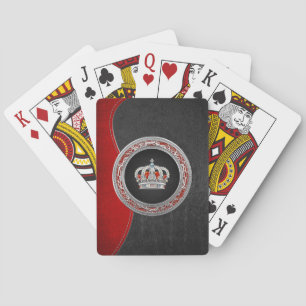 [100] Prince-Princess King-Queen Crown [Silver] Playing Cards