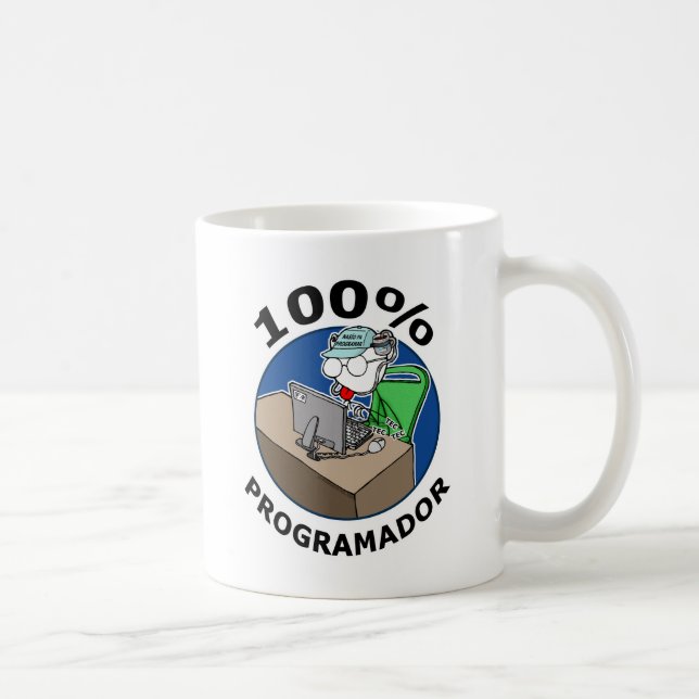 100% Programmer Coffee Mug (Right)