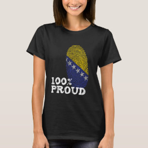 100 Proud Bosnia Herzegovina flag for Proud Bosnia T-Shirt
