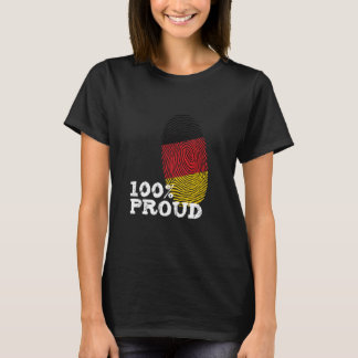 100 Proud Germany fingerprint flag for Proud Germa T-Shirt