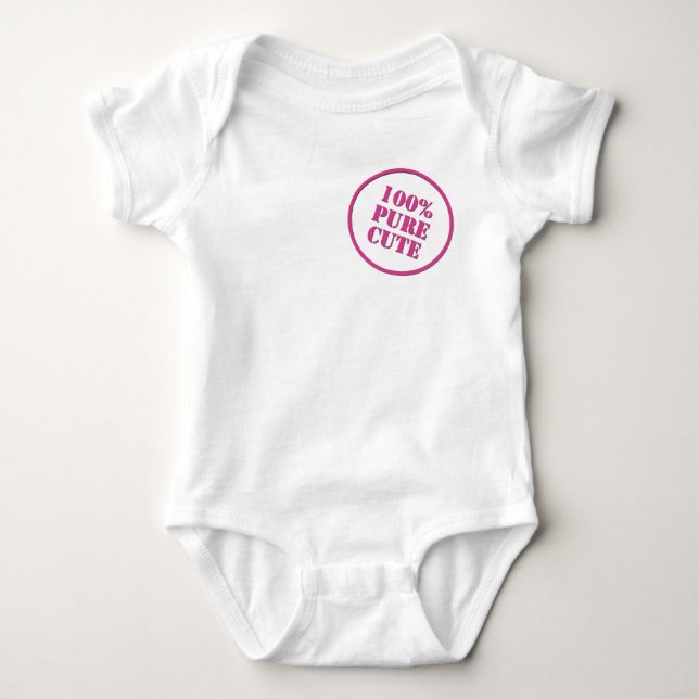 100% Pure Cute Baby Bodysuit (Front)